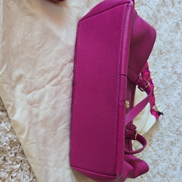 Tory Burch Pink Tote Pebbled Leather - Picture 9 of 9